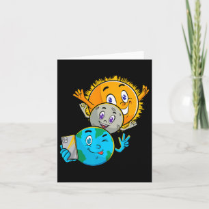 Carte Solaire Eclipse 2024 Funny Earth Sun Moon Selfie S