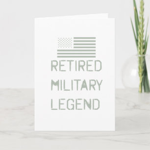 Carte Soldat vétéran de la légende militaire à la retrai