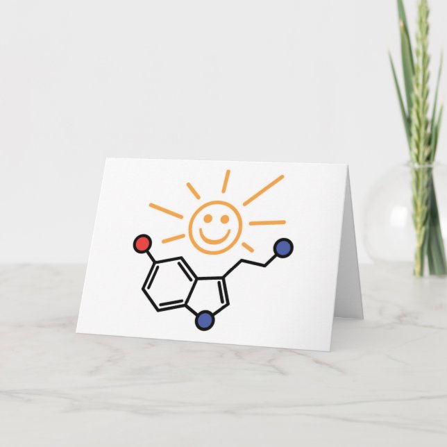 Carte Soleil de sérotonine - Le bonheur est la chimie (Devant)