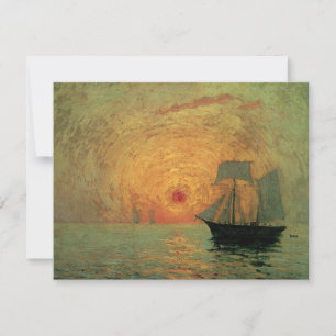 Carte Soleil rouge par Maxime Maufra, impressionnisme Vi