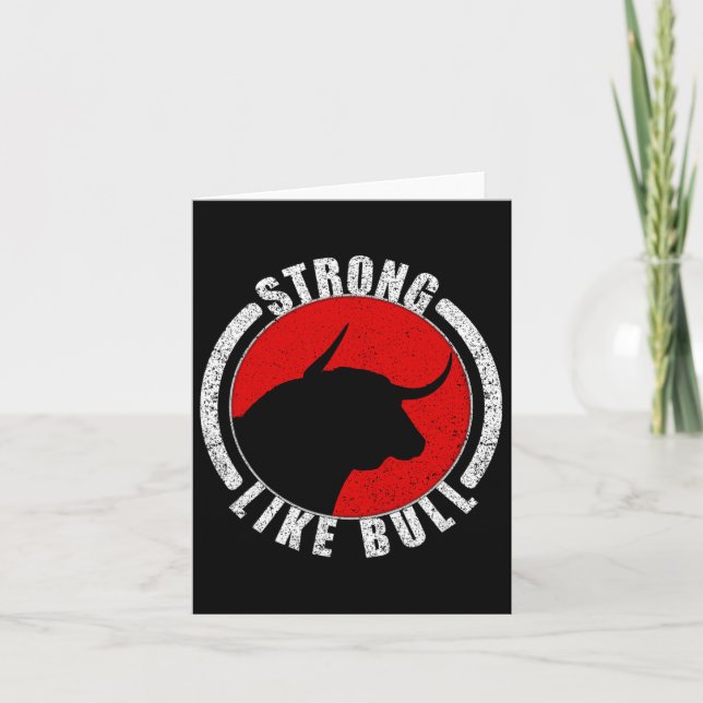 Carte Solide Comme Taureau Bodybuilding Et Alimentation  (Devant)