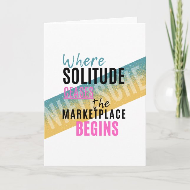 Carte Solitude et foule Introvert Nietzsche citation (Devant)