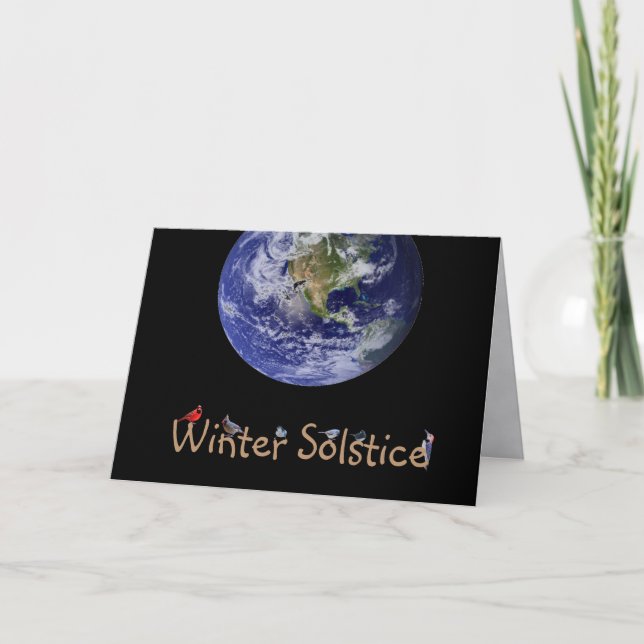 Carte Solstice d'hiver : Vœux de fêtes de la Nature : (Devant)