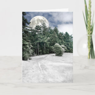 Carte Solstice Full Moon Trail to the Woods