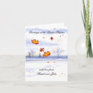 Carte Solstice hiver