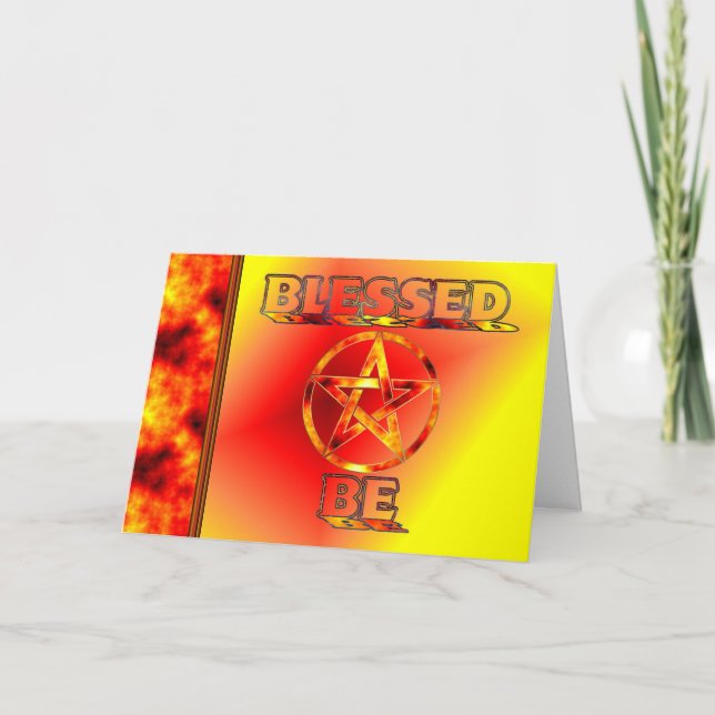 Carte Solstice Pagan Pentagram (Devant)