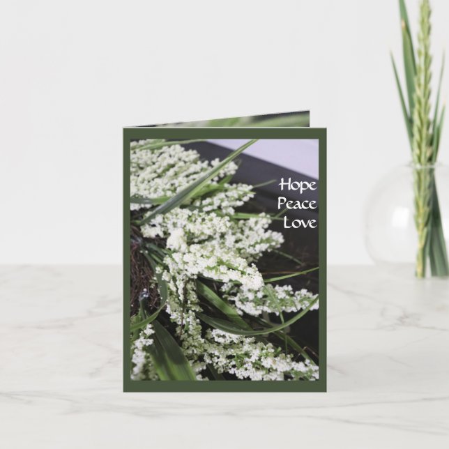 Carte Solstice Winter Wreath Peace (Devant)