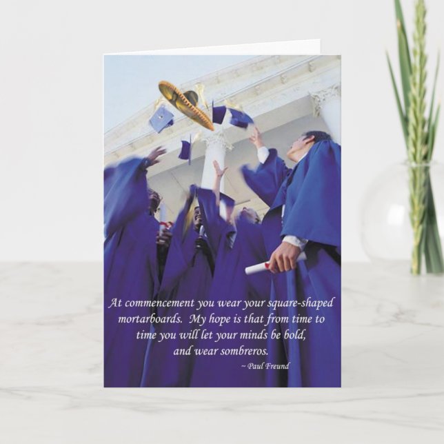Carte Sombrero Graduation (Devant)