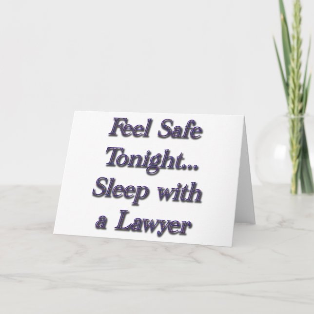 Carte sommeil avec un avocat (Devant)