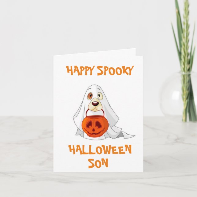 CARTE **SON** A UN HALLOWEEN HEUREUX ET ÉFFRAYANT DIT GH (Devant)