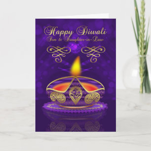 Carte Son And Daughter-In-Law Diwali Greeting Card