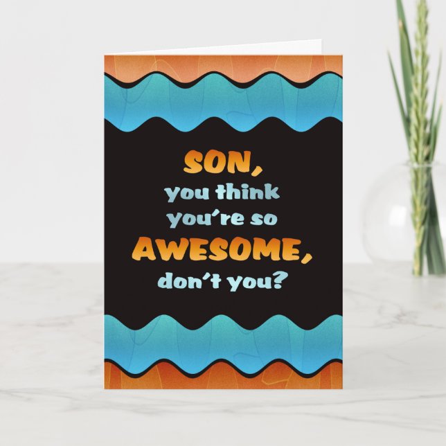Carte Son Anniversaire Joyeuse / Carte Son Fils Ma (Devant)