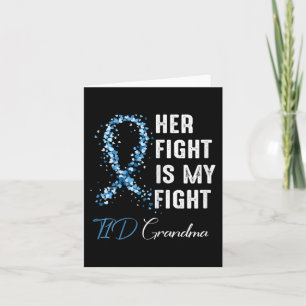 Carte Son combat est mon combat T1D Grand-mère Type 1 Di