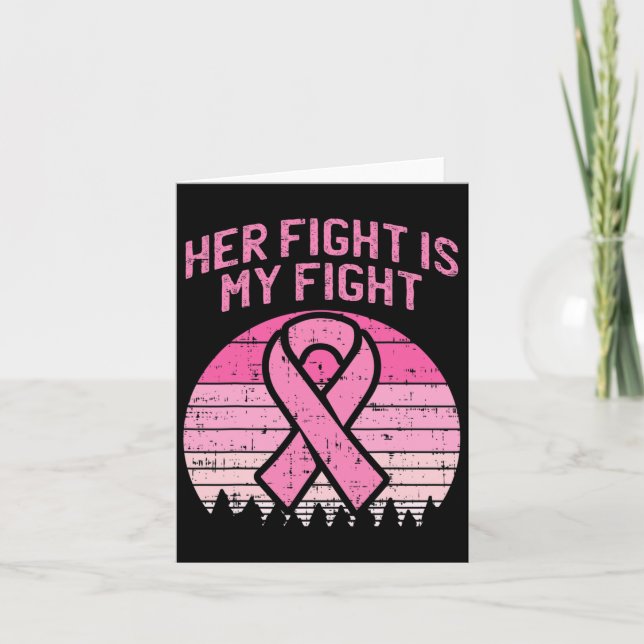 Carte Son Combat Est Mon Mari De Lutte Contre Le Cancer  (Devant)