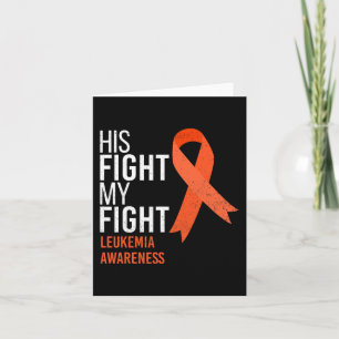 Carte Son combat est My Fight Leukemia Cancer Awareness 