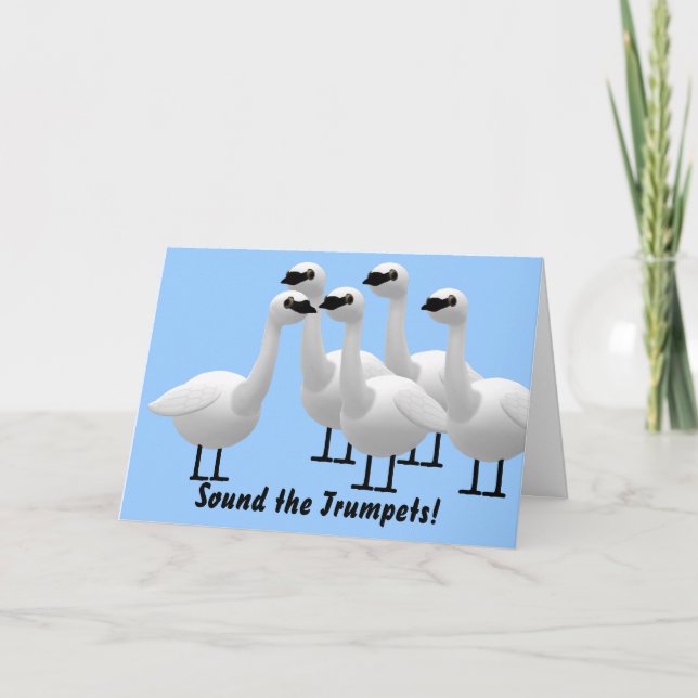 Carte Son des trompettes Anniversaire (Devant)