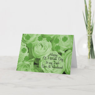 Carte Son et mari St. Patrick's rose irlandais