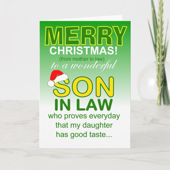 Carte Son in law proves daughter's good taste Christmas (Devant)