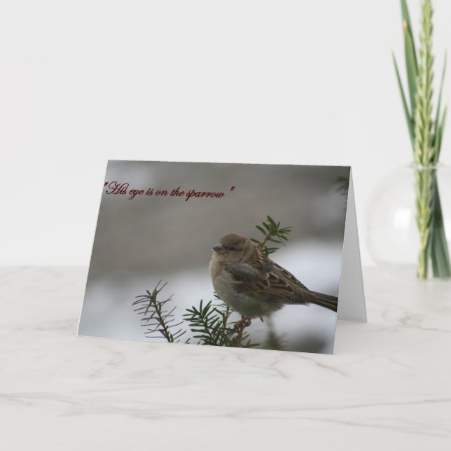 Carte "Son oeil est sur le moineau" (Devant)