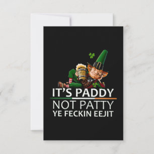 Carte Son paddy pas patty ye feckin eejit