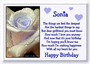 Cartes Sonia D Anniversaire Zazzle Ca