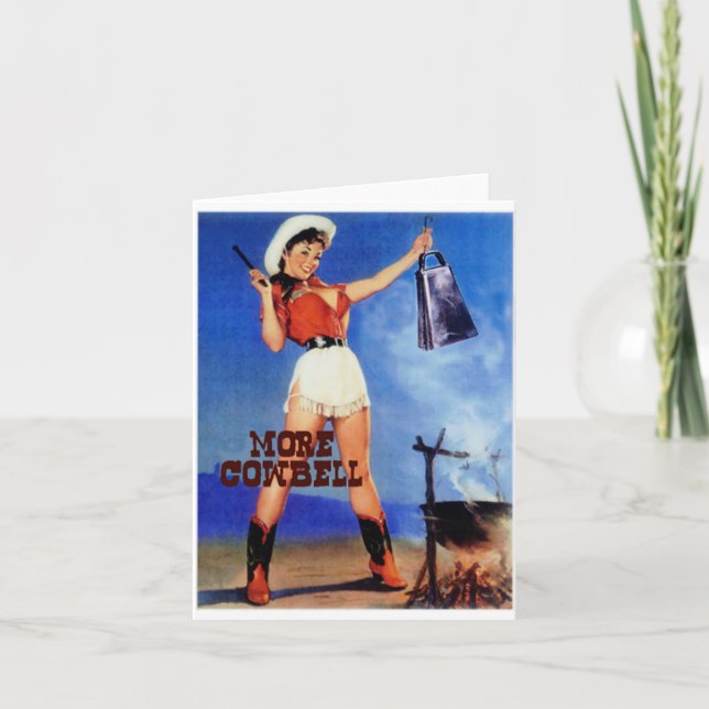 Carte sonnaille de cow-girl (Devant)