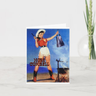 Carte sonnaille de cow-girl