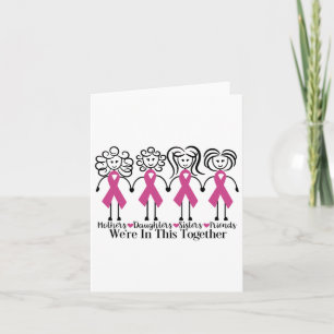Carte Sont Dans Ensemble Famille Amis Cancer du Sein Con