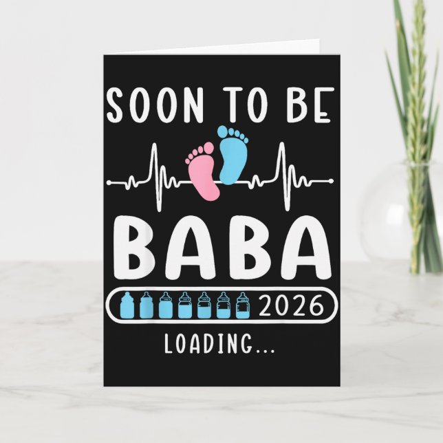 Carte Soon To Be Baba 2026 Loading Promoted To Baba  (Devant)
