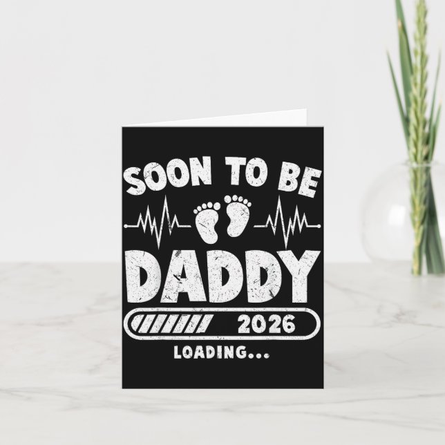 Carte Soon To Be Daddy Est. 2026 New Dad Fathers Day Fir (Devant)
