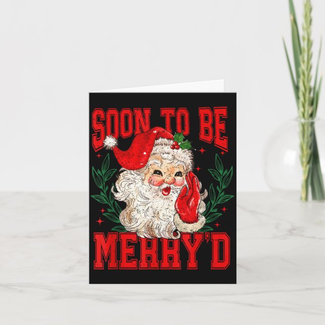 Carte Soon To Be Merry'd Christmas, Engaged Couple Chris (Devant)