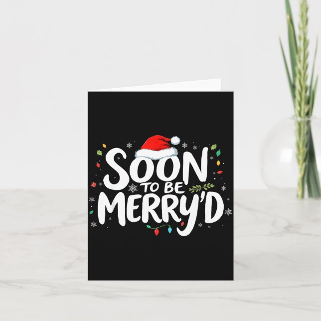 Carte Soon To Be Merry'd Christmas Engaged Fiance Santa  (Devant)
