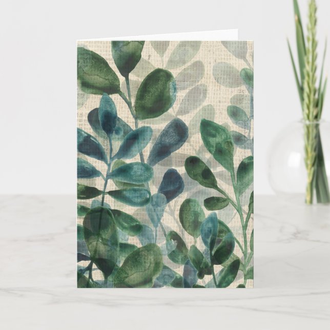 Carte Sophistication verdoyante - Feuilles tropicaux (Devant)