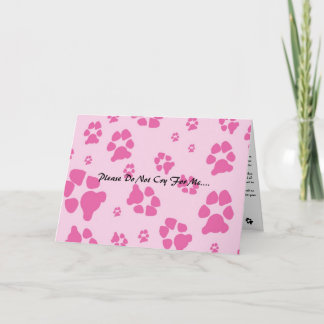 Carte sophistiqué-rose-chien-paw-, S'Il Vous Plaît Ne Pl