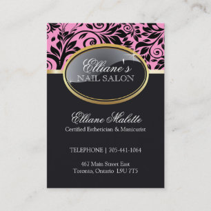 Carte sophistiquée de rendez-vous de salon et de