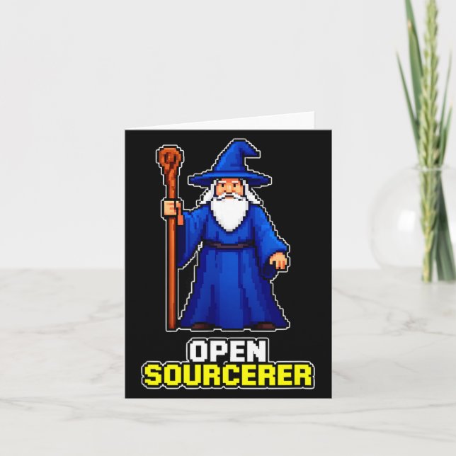Carte Sorcier open source drôle disant sarcasme  (Devant)