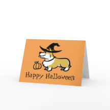 Sorcière de Halloween de corgi