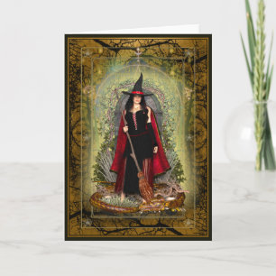 Carte Sorcière divine et Dragon d'or