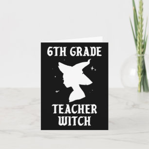 Carte Sorcière enseignant 6e année Funny Costume d'Hallo