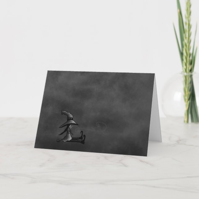 Carte Sorcière mignonne (Devant)