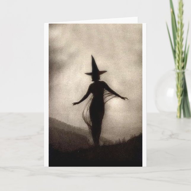 Carte Sorcière vintage d'ombre (Devant)