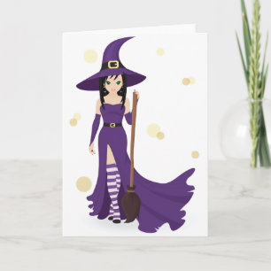 Carte Sorcière violette avec chambre