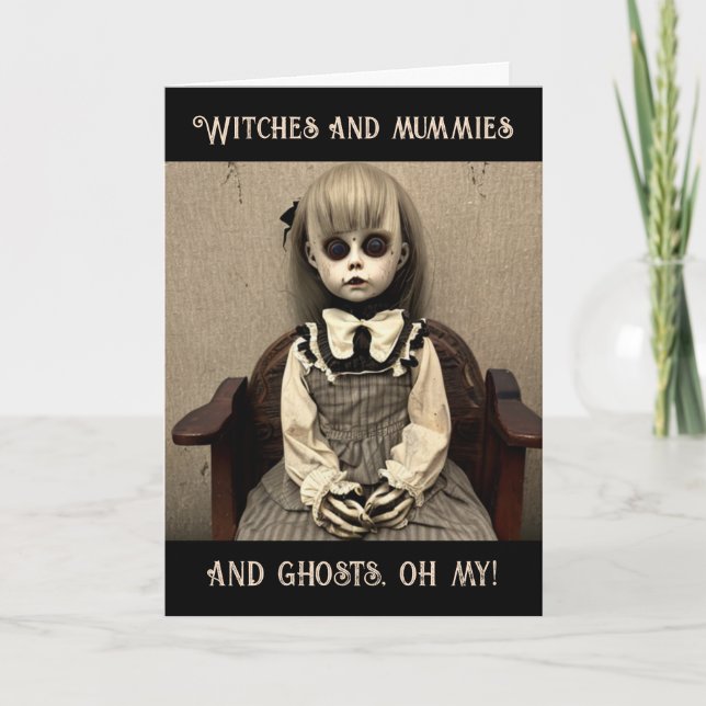 Carte Sorcières, momies et fantômes, oh mon Halloween (Devant)