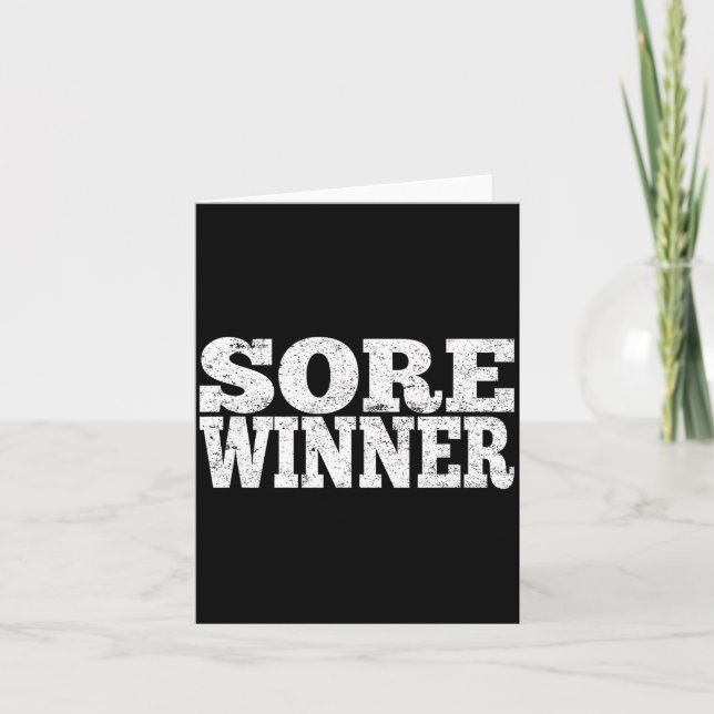 Carte Sore Winner Funny Gym Quote Workout Exercise And F (Devant)