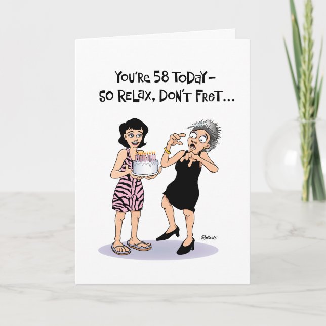 Carte Sort'a Rassurant 58e anniversaire (Devant)