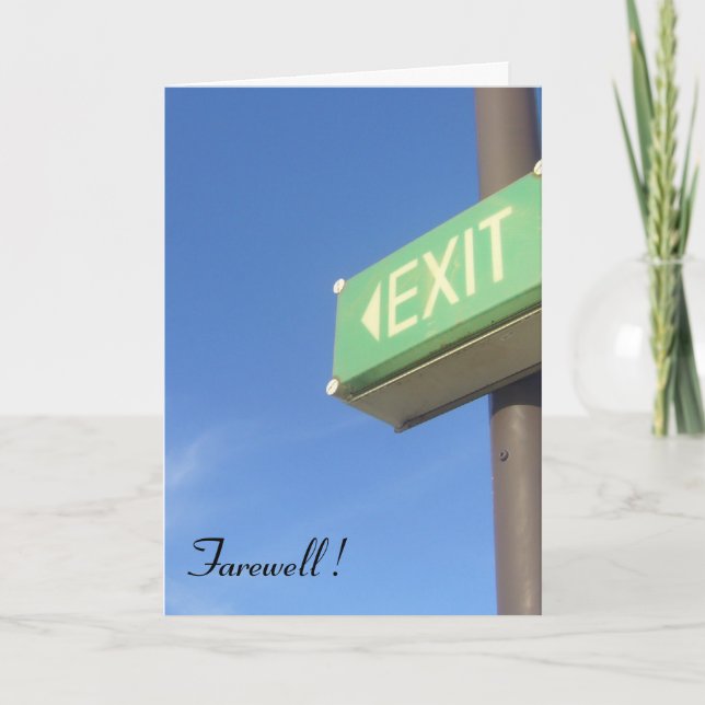 Carte sortie d'adieu (Devant)
