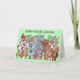 Carte Sortie de caricature animale