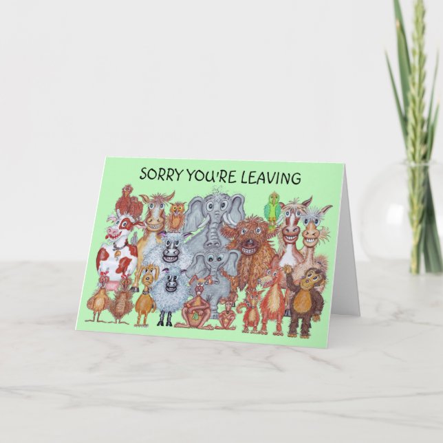 Carte Sortie de caricature animale (Devant)