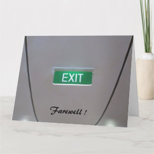 Carte sortie verte adieu grand