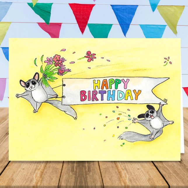 Carte Sougar Gliders Bonne salutation d'anniversaire (Créateur téléchargé)